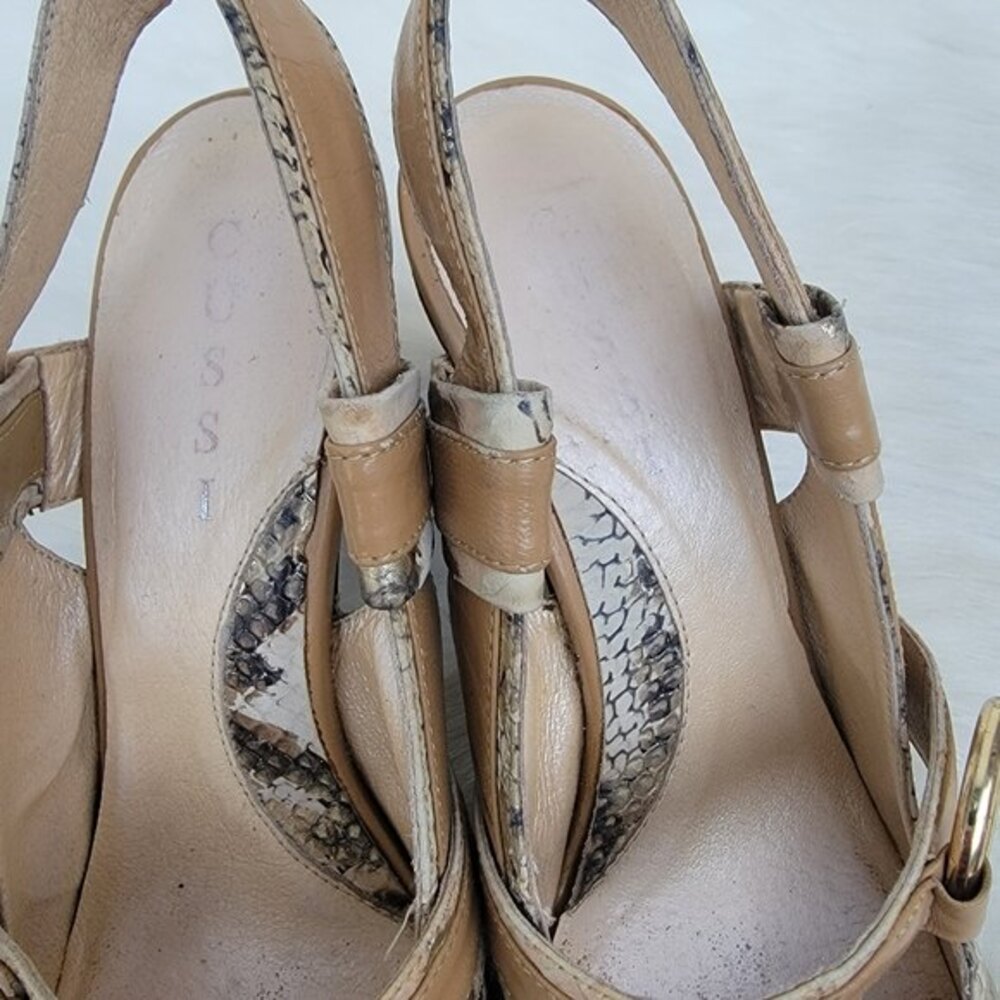 Cussi snake print block heels size36.Heel height 3.5" - Picture 4 of 5